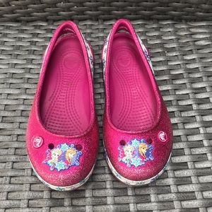 Pink Crocs Elsa and Anna Frozen Shoes Size:C11
